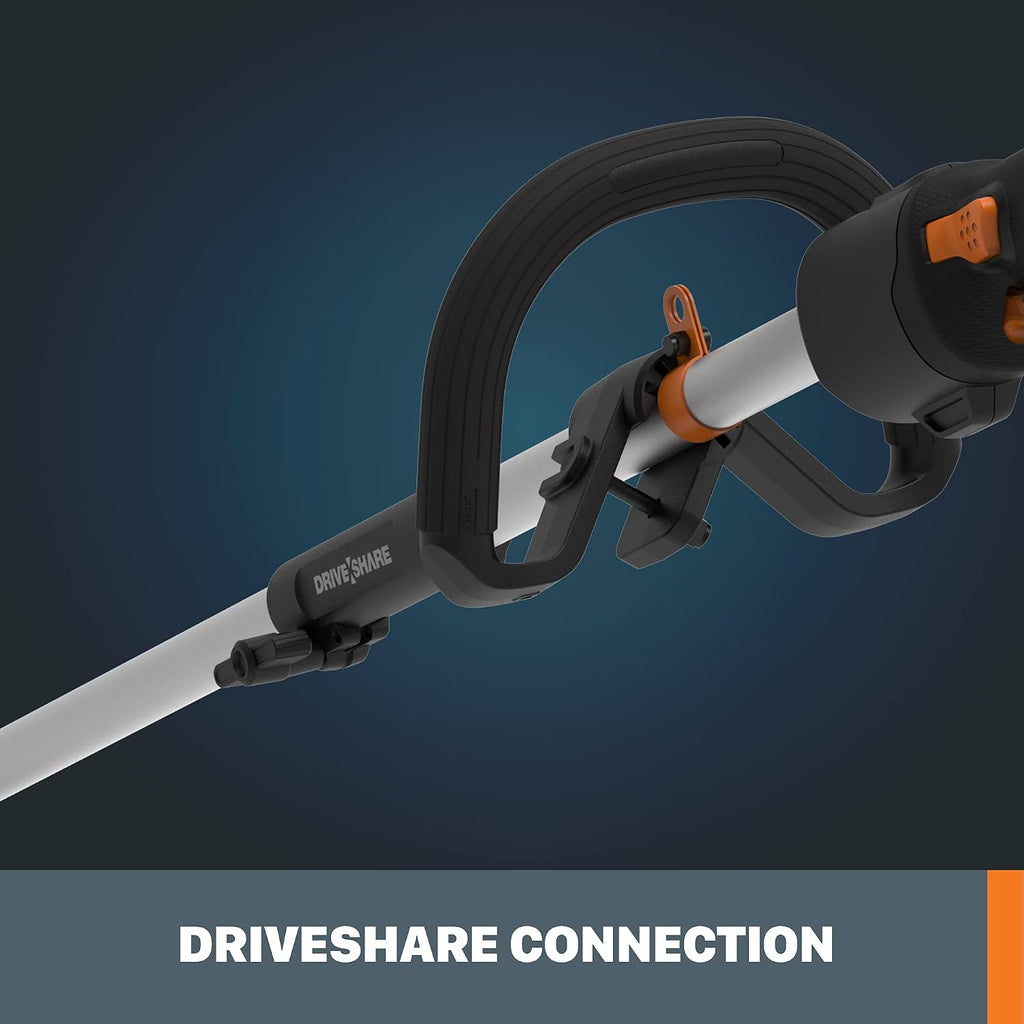 Worx Cordless String Trimmer, 15'' Electric Weed Wacker with Dual-exit Head, 31CC Gas-Like 40V Brushless Weed Eater with Attachment-Capable Driveshare, Batteries & Charger Not Included, WG186.9
