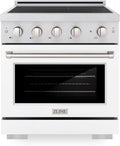 ZLINE 30 in. 4.2 cu. ft. Paramount Induction Range with 4 Element Cooktop and Electric Convection Oven in Stainless Steel with White Matte Door (SINR-WM-30)