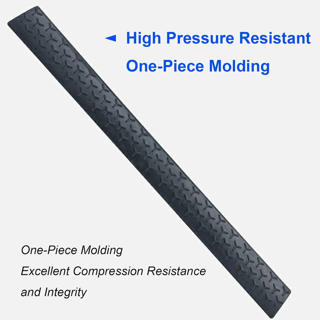 Threshold Ramp for Outdoor Door, Multiple, Sturdy Solid Rubber Curb Ramp for Wheelchair, Bike, Easy Installation(100 * 20 * 9cm/39 * 8 * 3.5in)