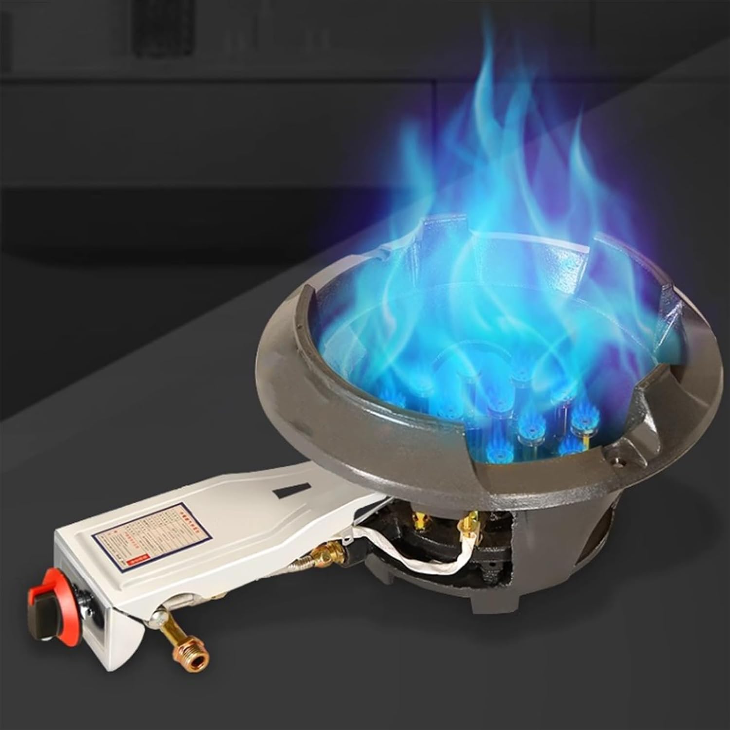 20kW Portable Cooktop,Single Burner Gas Stove,LPG/NG Hob with Flameout Protection,Cast Iron Pot Rack for Caravan and Camping(NG,38x55x23cm)