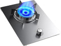 Propane Gas Stove,Propane Gas Stove,Tempered Glass Single Burner Propane Stove,Max 16377.6BTU Suitable for Apartments, Kitchens and More (Color : Silver, Size : NG)