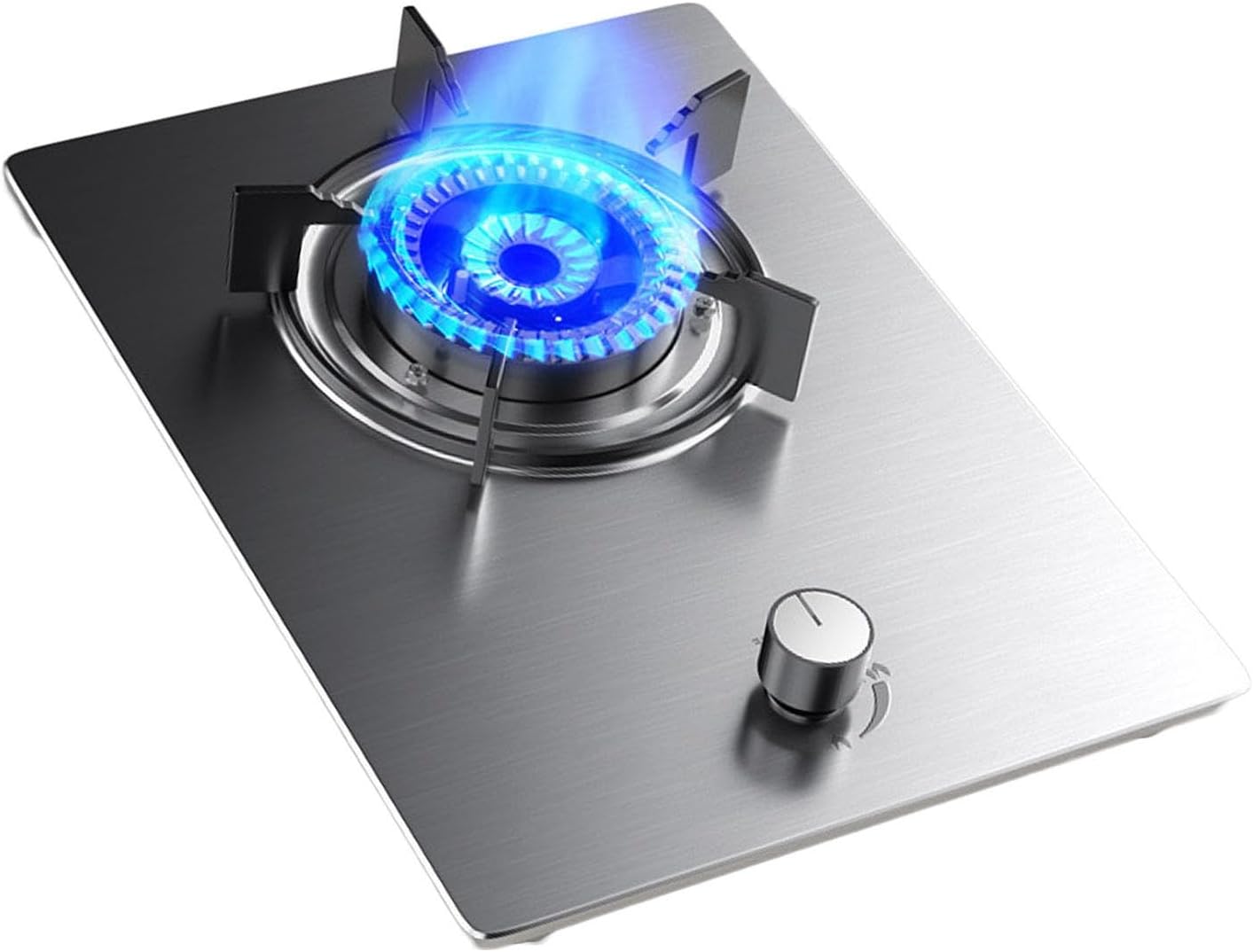 Propane Gas Stove,Propane Gas Stove,Tempered Glass Single Burner Propane Stove,Max 16377.6BTU Suitable for Apartments, Kitchens and More (Color : Silver, Size : NG)