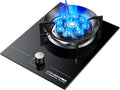 Propane Gas Stove,Desktop Propane Gas Stove,Tempered Glass Single Burner Propane Stove,Max 17742.4BTU Suitable for Apartments, Kitchens and More (Color : Black, Size : LPG)