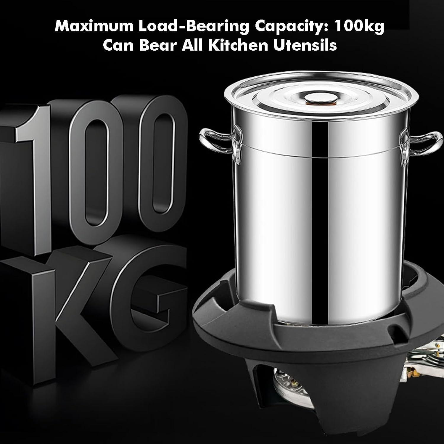 1 Burner Gas Hob,16kW High Power Gas Stove,LPG/NG Hob,for Campervan,Kitchen and Outdoor Use with LPG/NG Adapter(NG,610x380x220mm)