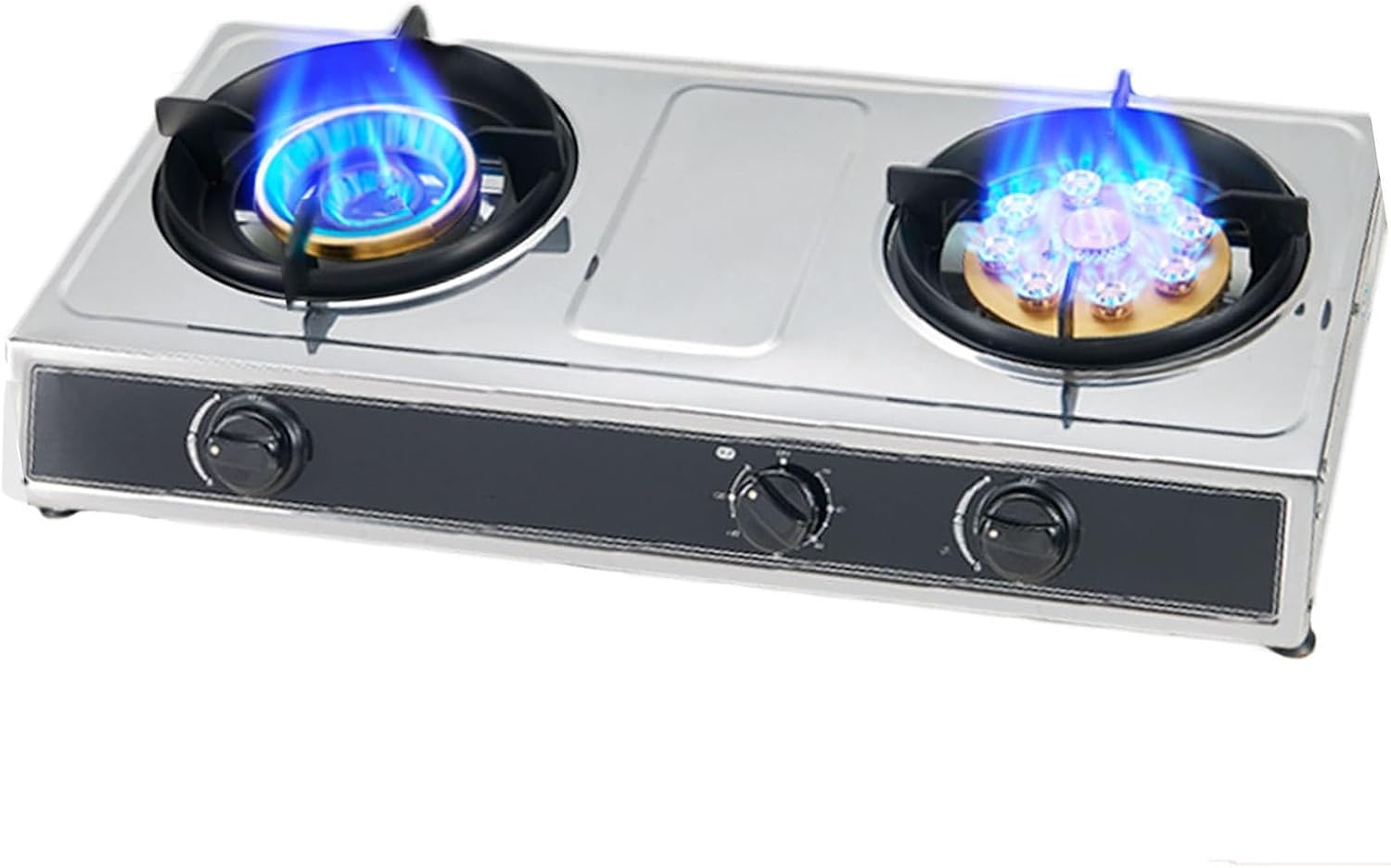 Propane Stove 2 Burners Portable Propane Stove,24566.4BTU High Power Stainless Steel Gas Cooktop for RV Outdoor Kitchen and Apartment (Color : LPG, Size : Style 1)