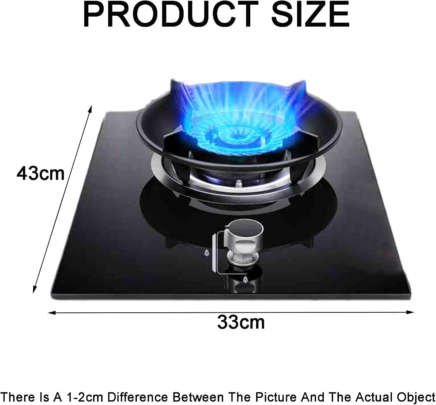 Gas Stove 1 Burner,5.2KW Tempered Glass Cast Copper Stove,NG/LPG Conversion Stove,Desktop/Embedded Dual Use,Multi-Speed Adjustment and Flameout Protection(NG)