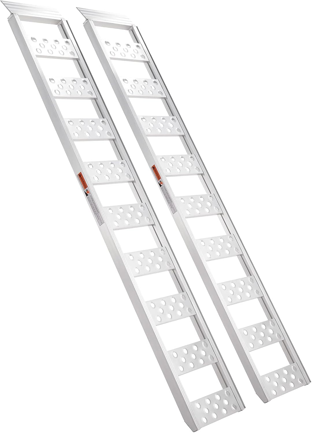 VEVOR Aluminum Ramps, 1250lbs, Straight Ramp with Treads and Load Straps, Portable Loading Ramp for Motorcycles, ATVs, Trucks, Lawn Mower, Dirt Bike, Garden Tractor, 78' L x 12' W, 2Pcs