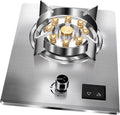 Gas Cooker,7.2kW Stainless Steel Gas Stove,Single-Burner Built-in Tabletop,for Families Restaurants Food Stalls(NG)