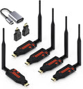 Wireless HDMI 4 Receivers and 1 Transmitter,200FT/60M 4K Decode 1080P Output,Plug and Play 2.4/5.8G @60Hz,Portable Multi-TVs Extender Kit, Multi-Screen Sync for Laptops to TVs/Monitors