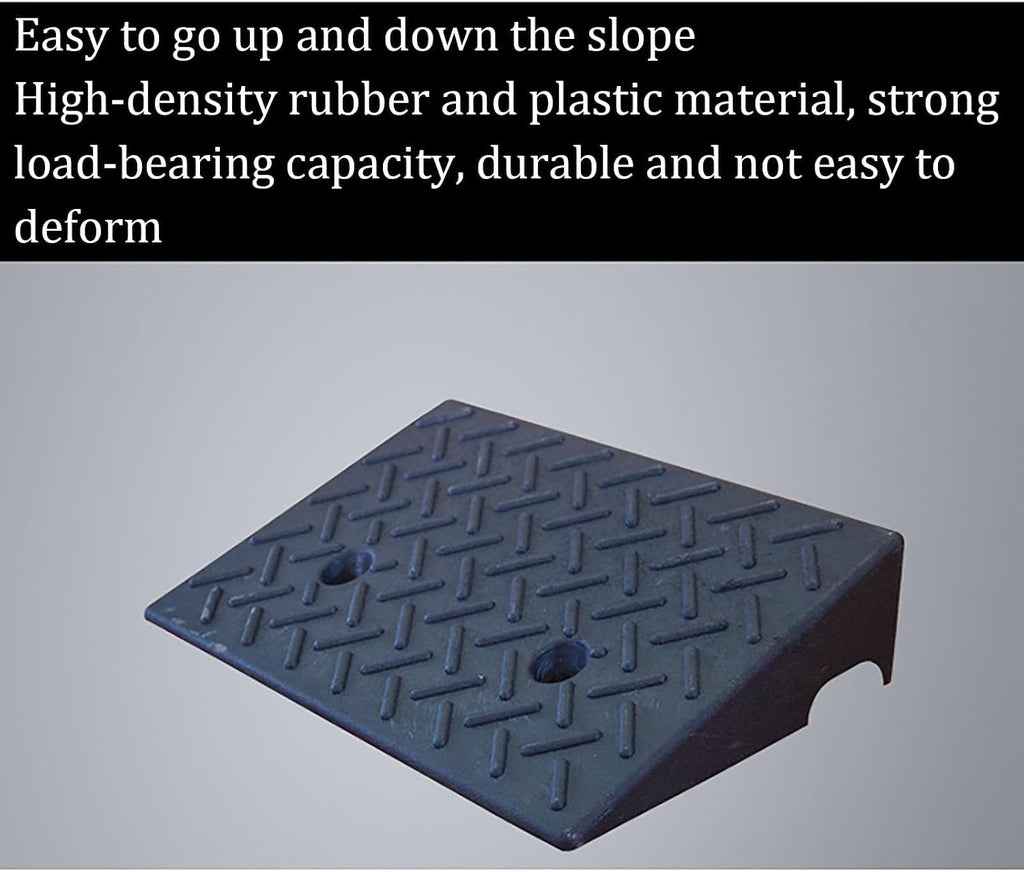 Heavy Duty Rubber Door Threshold Ramp - Anti-Slip for Wheelchairs, Cars, Home Steps, Ideal for Doorways, Garages, and Warehouses - Durable & Easy to Install