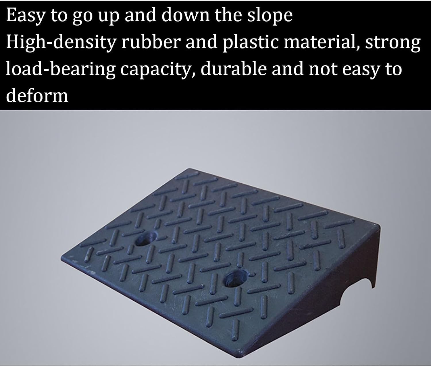 Heavy Duty Rubber Door Threshold Ramp - Anti-Slip for Wheelchairs, Cars, Home Steps, Ideal for Doorways, Garages, and Warehouses - Durable & Easy to Install