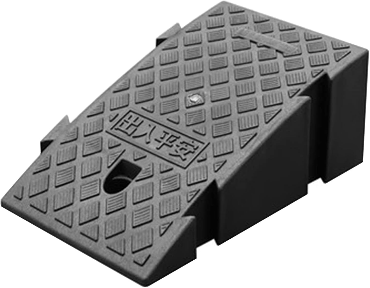 Portable Doorway Ramp Threshold Ramp Plastic 6/7 in Rise, Outdoor Front Door Entry Ramps for Elderly Toddlers Pets, Sturdy Wheelchair Ramp Curb Slope, Load 2 Ton(Color:Black,Size:25x45x19(9.8x17.7x7.5