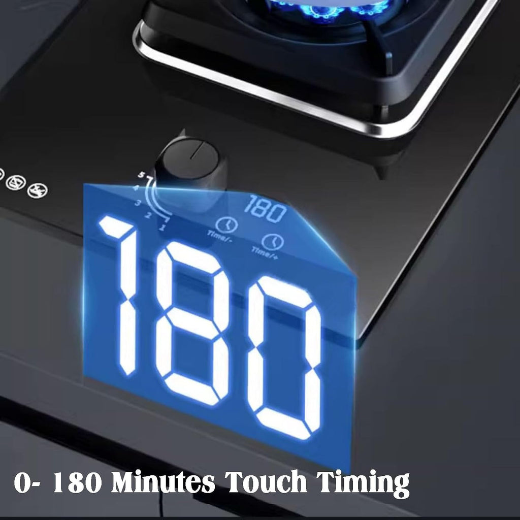Gas Stove,NG/LPG Convertible,Turn Off the Flame Regularly,with Flameout Protection Tempered Glass Cooktop,Suitable for Apartments,1 Burner (Color : NG)