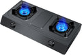 Propane Stove,2 Burners Portable Propane Stove,17742.4BTU High Power Stainless Steel Gas Cooktop for Kitchen Outdoor RV and Apartments(black) (Color : NG)