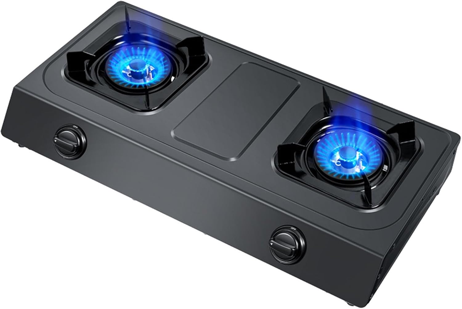 Propane Stove,2 Burners Portable Propane Stove,17742.4BTU High Power Stainless Steel Gas Cooktop for Kitchen Outdoor RV and Apartments(black) (Color : NG)