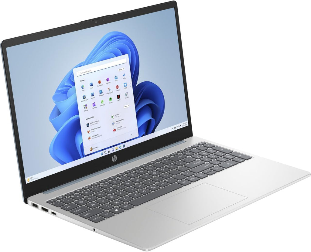 HP 15.6' HD Touchscreen Laptop with Fingerprint Reader, Intel Quad-Core N Processor, 4GB RAM, 128GB SSD Storage, Type-C, HDMI, Backlit Keyboard, W11 (Renewed) Parent (Blue)