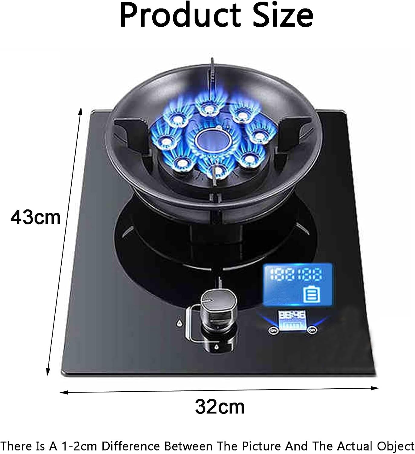 Gas Cooker,Portable Flip-Top,5.2kw Dual-Purpose Single-Burner gas Stove,Suitable for Family Restaurants(NG)