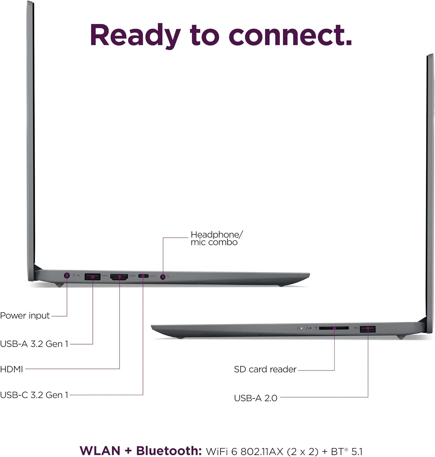 Lenovo IdeaPad 1i 15.6' FHD Laptop, Intel Core i5-1335U, 16GB RAM, 1TB SSD, Windows 11 Pro, Lifetime MS Office • Copilot AI, w/External DVD Drive, Long Battery Life, Wi-Fi 6, Dolby Audio, Cloud Gray