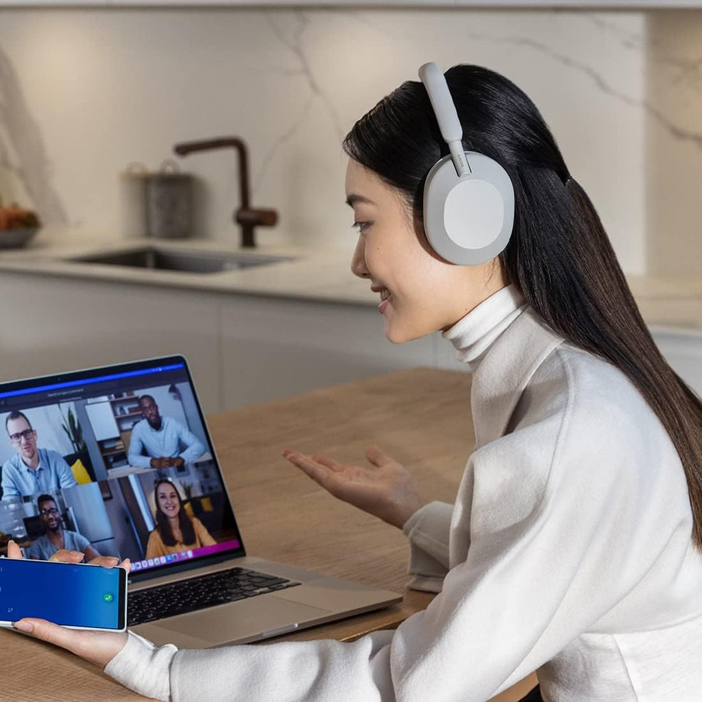 Sony WH-1000XM5 Noise Canceling Wireless Headphones - 30hr Battery Life - Over-Ear Style - Optimized for Alexa and Google Assistant - Built-in mic for Calls - Silver International Version