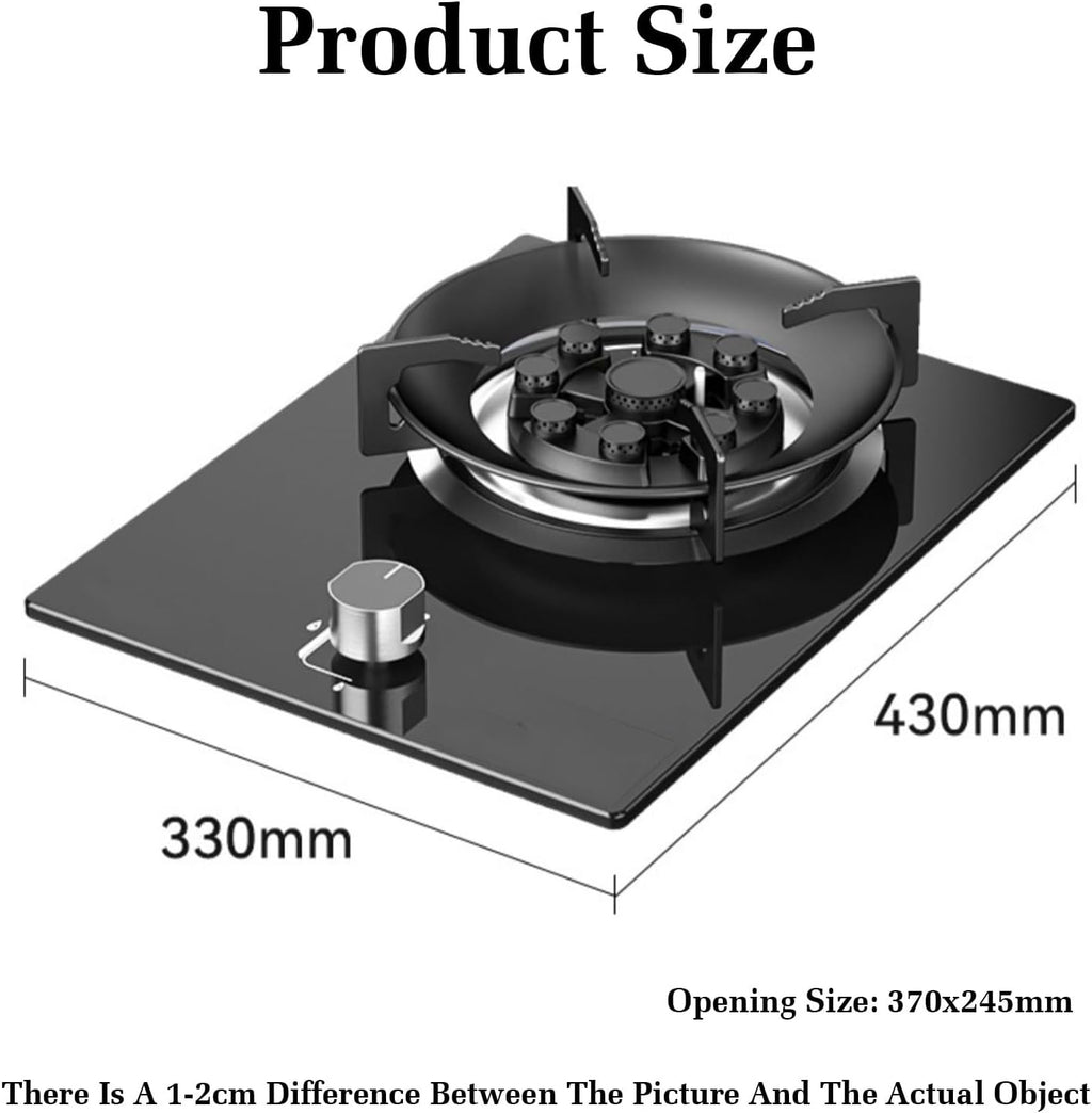 Portable Gas Stove 1 Burner,5.2KW Kitchen Counter Top Stove,Catering Indoor Regulators,with Flameout Protection,for Home Kitchen(LPG)