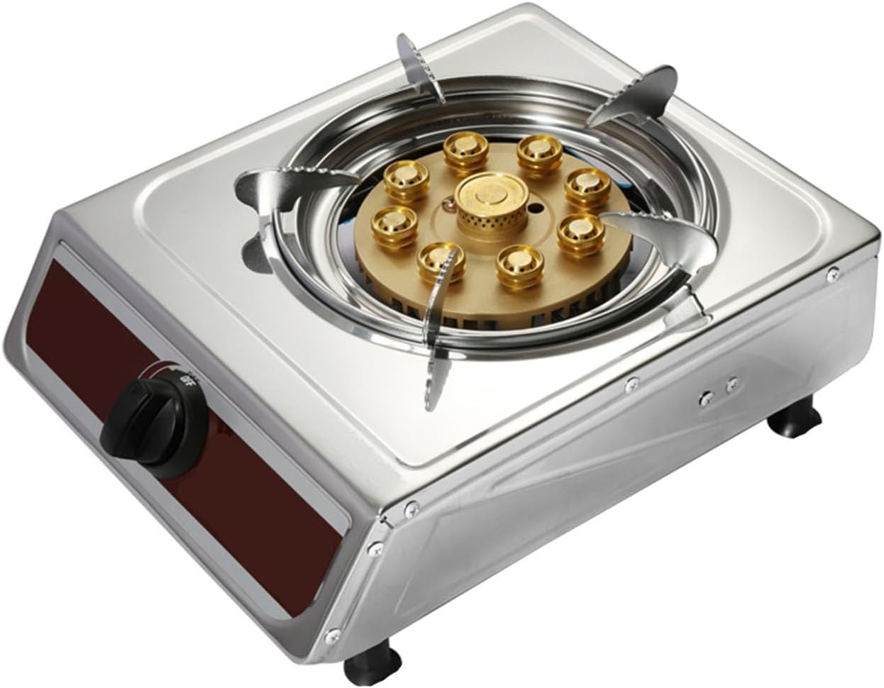 Gas Stove,7kw Desktop Stainless Steel Single Burner,Thermocouple Protection,Easy to Clean,Suitable for Home Use (Size : LPG)