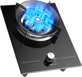 Gas Cooktop with 1 Burner,Portable Gas Stove,5.2KW Nine-Cavity High-fire,Gas/LP Gas Conversion Stove,with Flameout Protection,for Home Kitchen(NG)