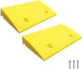 Automotive Curb Ramp 2 Pack Portable Threshold Ramp Antislip Wheelchair Ramp for Loading Dock Sidewalk Driveway(Yellow,4cm/1.6in)