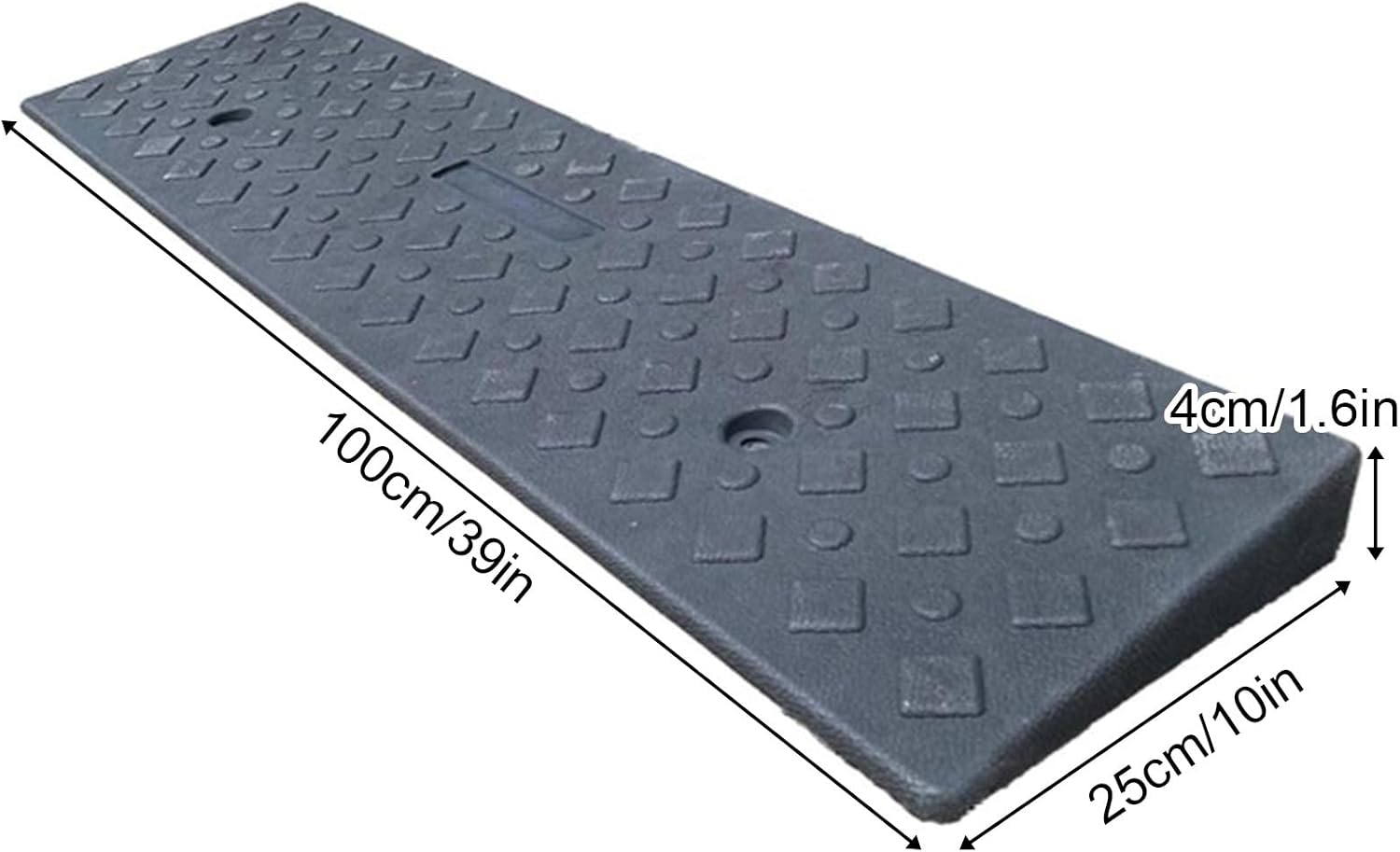 Curb Ramp, Strong Load-Bearing Capacity, Easy Installation, Threshold Ramp for Wheelchairs, Bikes, Sidewalk, Motorcycles(25 * 4cm/10 * 1.6in)