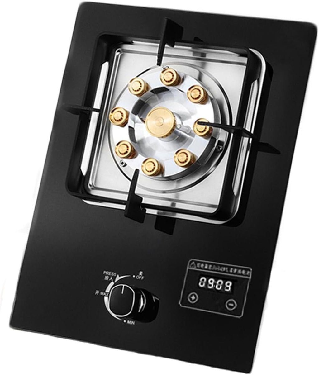 Portable Gas Stove,1 Burner Propane Stove,Max 17742.4BTU Tempered Glass with Pulse Electronic Ignition for Indoor Kitchen, Open Kitchen and Apartment (Color : LPG)