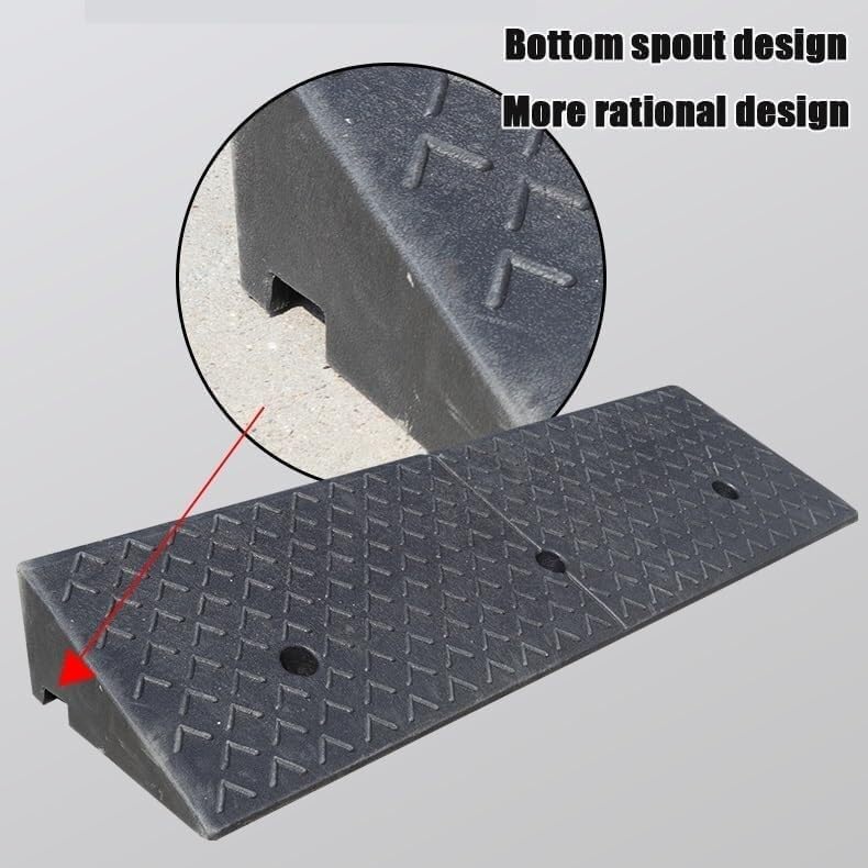 Rubber Ramps Threshold ramp, Rubber Road Curb ramp, car ramp pad with Anti-Slip Surface(50 * 32 * 9cm/50 * 12.6 * 3.5in)