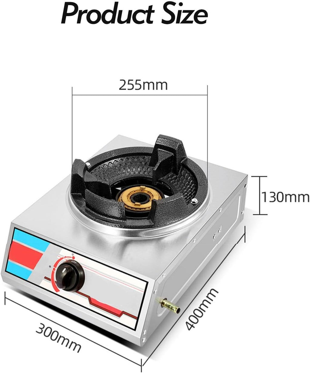 Gas Range,102364 BTU Countertop Single Burner Stainless Steel Gas Range,Flameout Protection,Easy to Clean,Suitable for Home Use