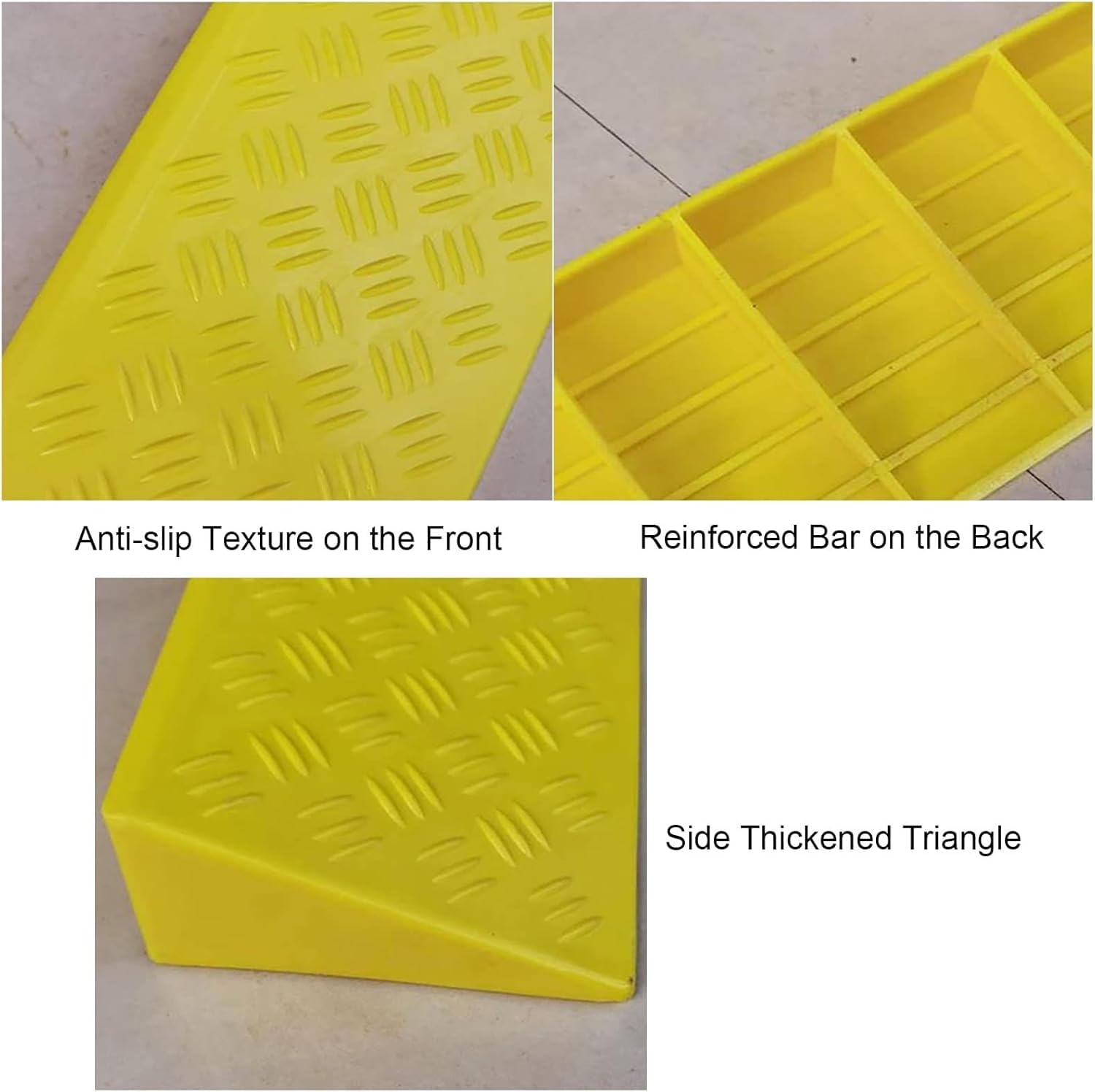 Rubber Ramps Threshold Ramp, Wheelchair, Plastic, Suitable for Doorways and Bathrooms, Can Be Cut to Size(Svart,4 * 1cm/1.5 * 0.4in)