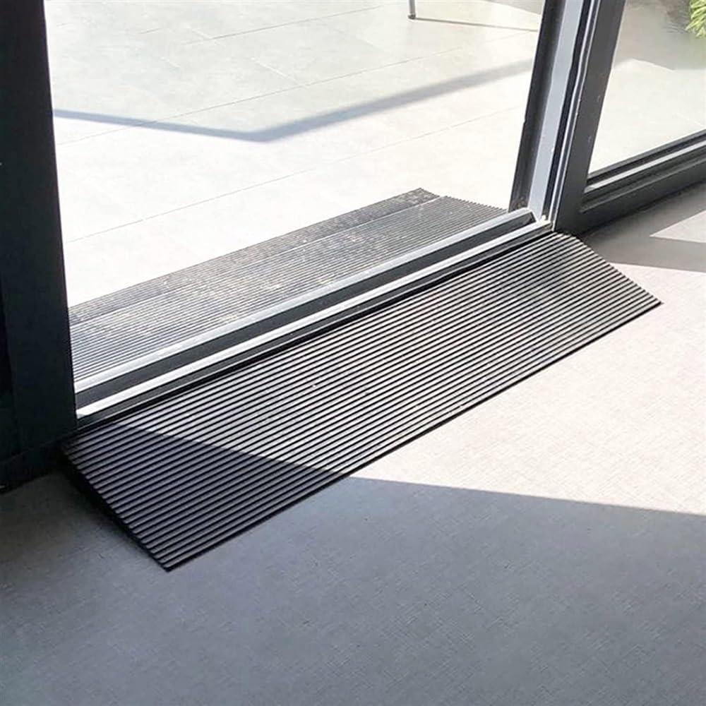 JIUYUEYA Curb Ramp Loading Ramps Rubber Threshold Ramp,Heavy Duty Curb Ramps for Loading Dock for Garden/Exterior Doors/Doorways/Steps (Size : 90x20x3.5cm)