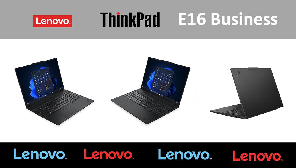 Lenovo ThinkPad E16 Business Laptop 16.0' Touch IPS WUXGA Display (Intel Ultra 5-225U, 16GB DDR5, 512GB PCIe SSD, Intel Graphics, Backlit KB, Fingerprint, Win 11 Pro) with Dockztorm Hub