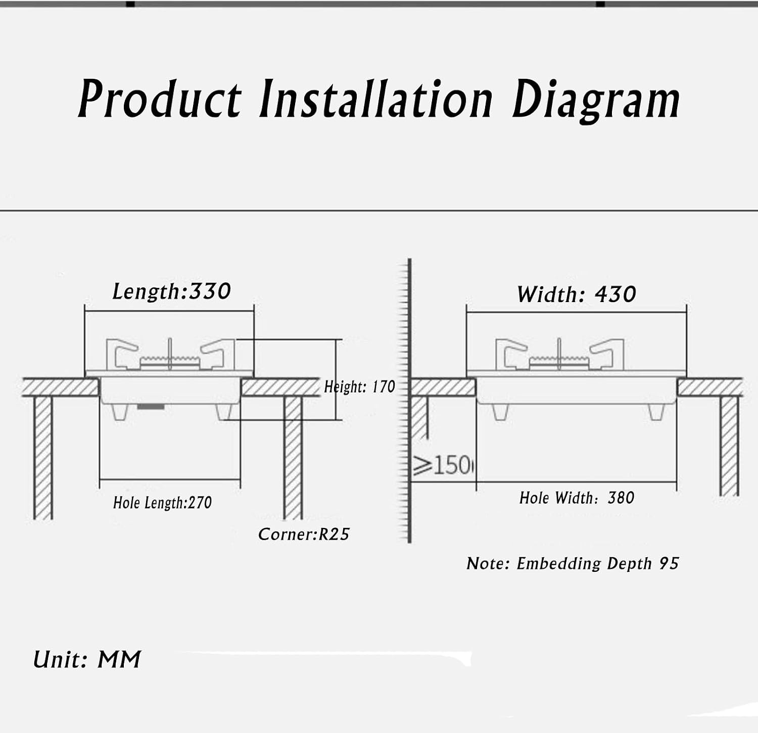 Portable Gas Stove,1 Burner Propane Stove,Max 17742.4BTU Stainless Steel with Pulse Electronic Ignition for Indoor Kitchen,Apartment and Open Kitchen (Color : NG)