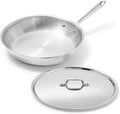 All-Clad D3® Stainless Steel 10 inch Frying Pan Covered- Made in the USA- The Original Bonded Professional Cookware- Oven Safe & Induction Compatible