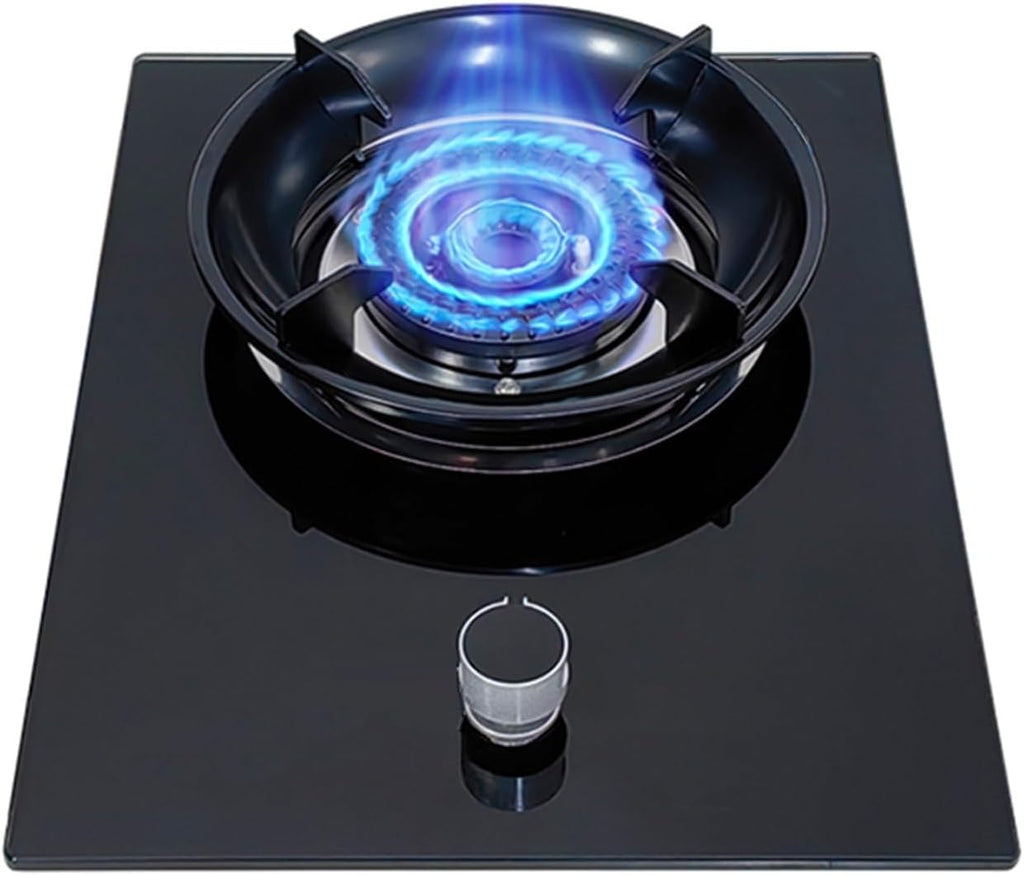 Gas Stove 1 Burner,4.2kW Tempered Glass Cooktop,Stepless Flame Control and Thermocouple Protection,for Yacht Camping Outdoor Cooking(LPG)