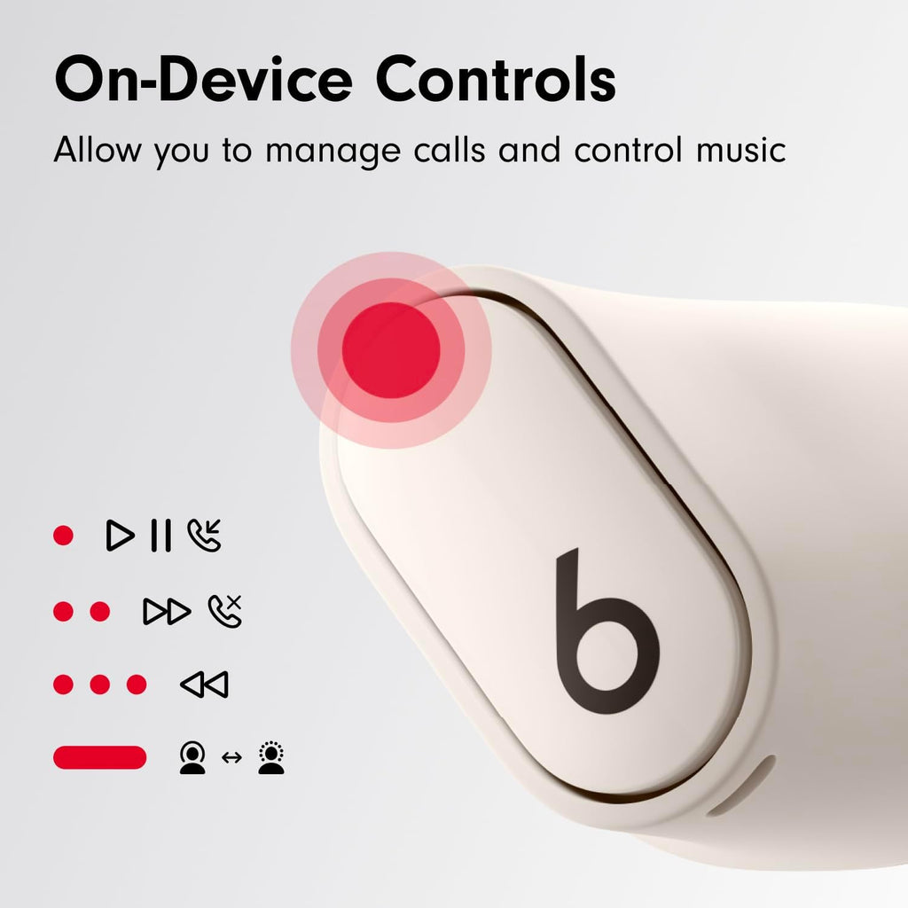 Beats Studio Buds + | True Wireless Noise Cancelling Earbuds, Enhanced Apple & Android Compatibility, Built-in Microphone, Sweat Resistant Bluetooth Headphones, Spatial Audio - Ivory