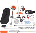 2026 New 52CC 2-Stroke Gas Weed Wacker, 5-in-1 Multi-Functional Lawn Mower Garden Hedge Trimmer String Trimmer Pole Chainsaw with Extension Pole, Weed Eater for Grass and Bush