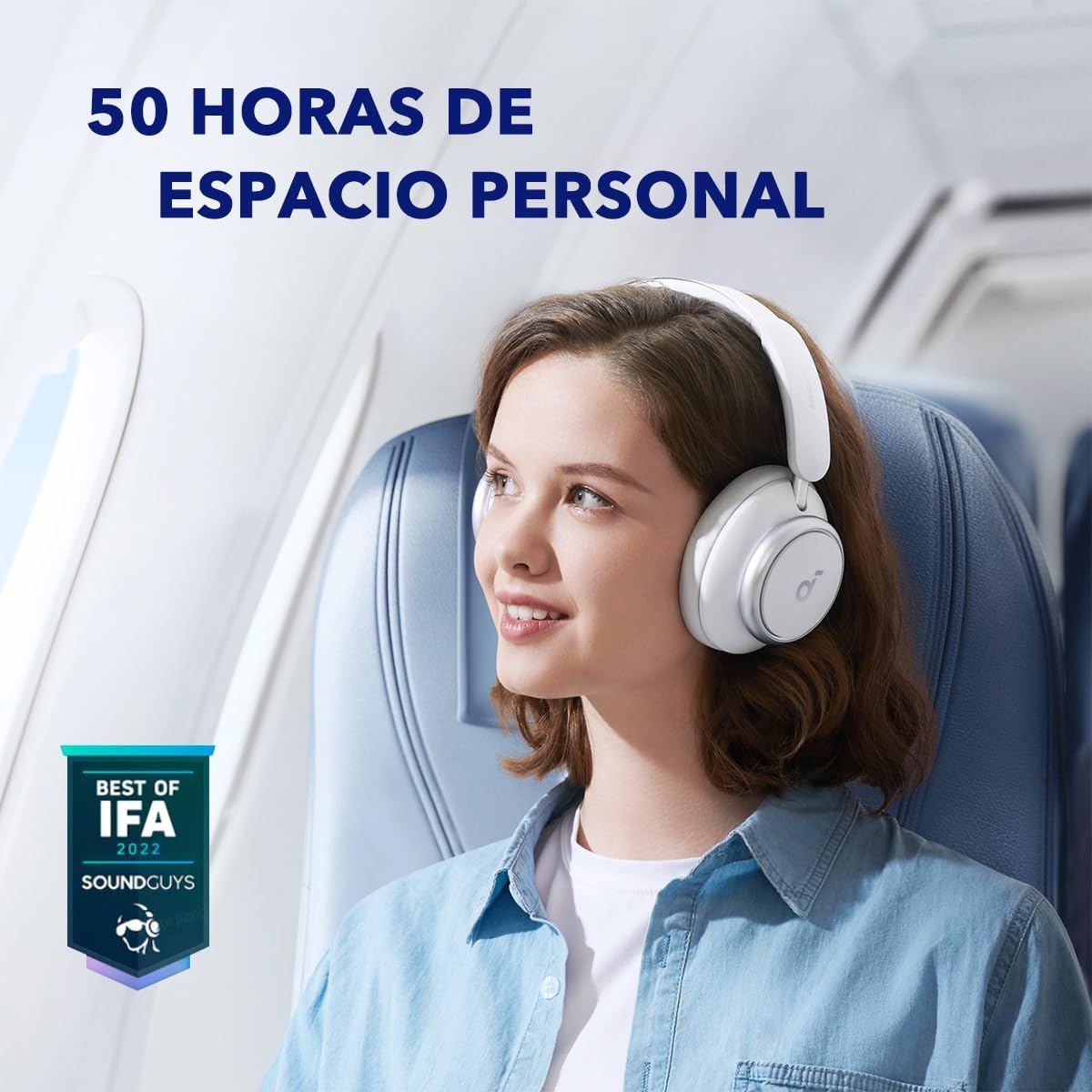 Soundcore by Anker Space Q45 Adaptive Active Noise Cancelling Headphones, Reduce Noise By Up to 98%, 50H Playtime, App Control, LDAC Hi-Res Wireless Audio, Comfortable Fit, Clear Calls, Bluetooth 5.3