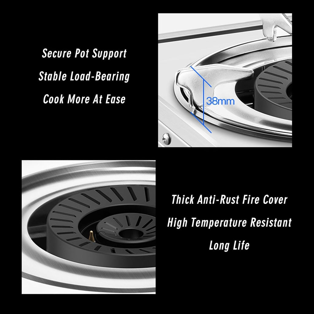 Portable Gas Stove,Cassette Stove,Max 15354BTU Single Burner Cassette Stove Piezo-Ceramic Ignition for Home Use Food Stalls and Canteens (Color : NG)