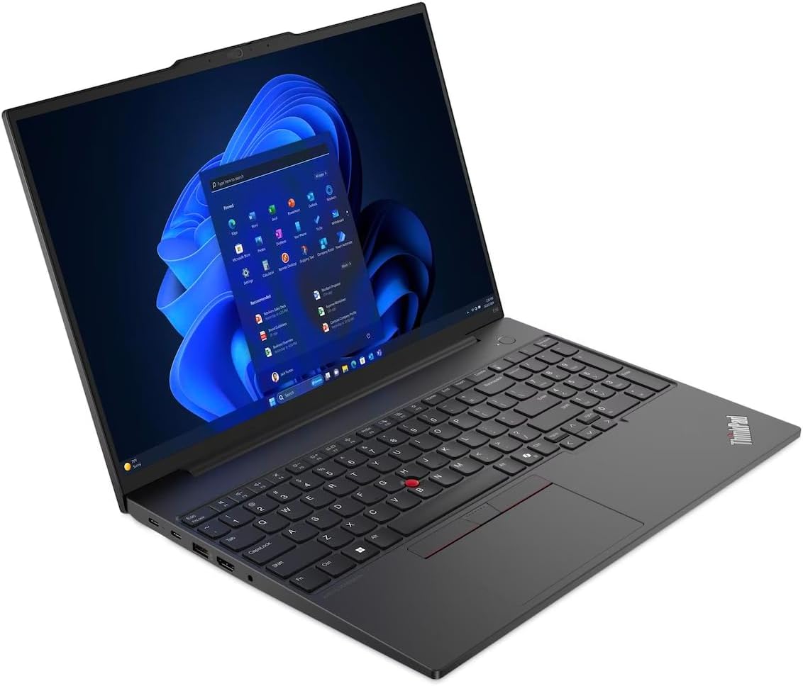Lenovo ThinkPad E16 Business Laptop 16.0' WUXGA IPS Display 300 nits (AMD Ryzen 5 7535U 6-Core, 16GB RAM, 1TB PCIe SSD, AMD Radeon, Backlit KYB, FP, WiFi 6, Win11Pro) w/Dockztorm Hub