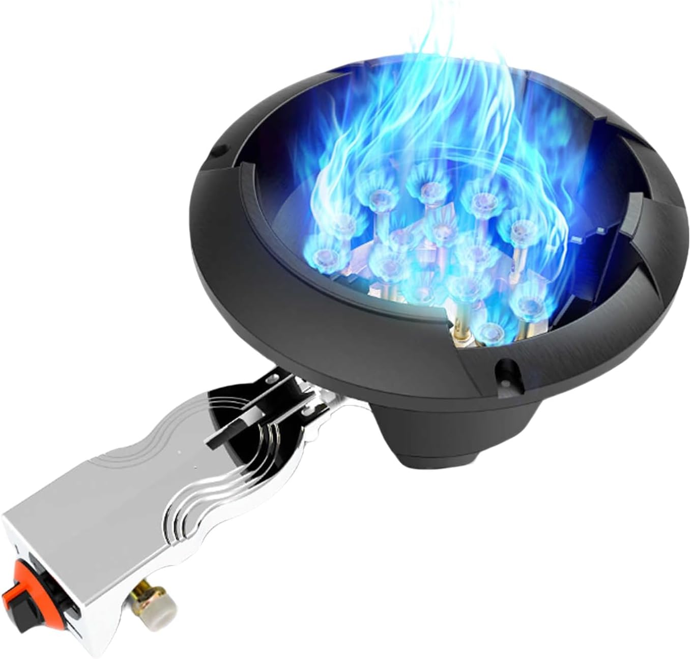 1 Burner Gas Hob,16kW High Power Gas Stove,LPG/NG Hob,for Campervan,Kitchen and Outdoor Use with LPG/NG Adapter(NG,610x380x220mm)