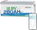 Redodo 12V 280Ah Bluetooth Lifepo4 Battery, Low Temp Cut-off Max 3584Wh Lithium Battery with 200A BMS, 4000+ Cycle, Ideal for Trolling motor, Marine, RV and Off Grid