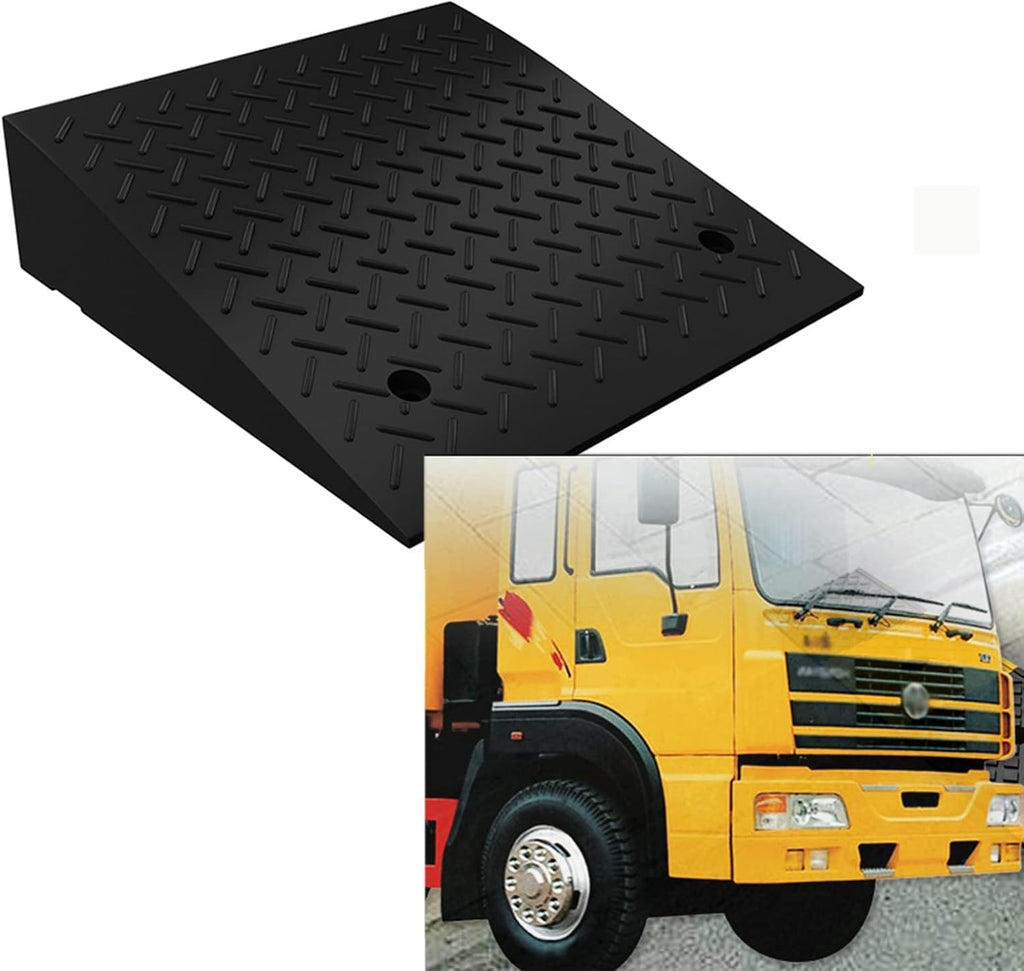 Curb Ramp, Rubber Wheelchair Ramp, Car Ramps Heavy Duty Door Kerb Threshold Ramp with Non Slip Surface, for Driveway, Loading Dock, Sidewalk, Car, Scooter