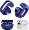 Bose Ultra Open Bluetooth Earbuds, True Wireless Earbuds with OpenAudio for Awareness, Clip On Design for Comfort, Immersive Audio, Up to 48 Hrs of Playtime + 20W Wall Charger (Midnight Violet)
