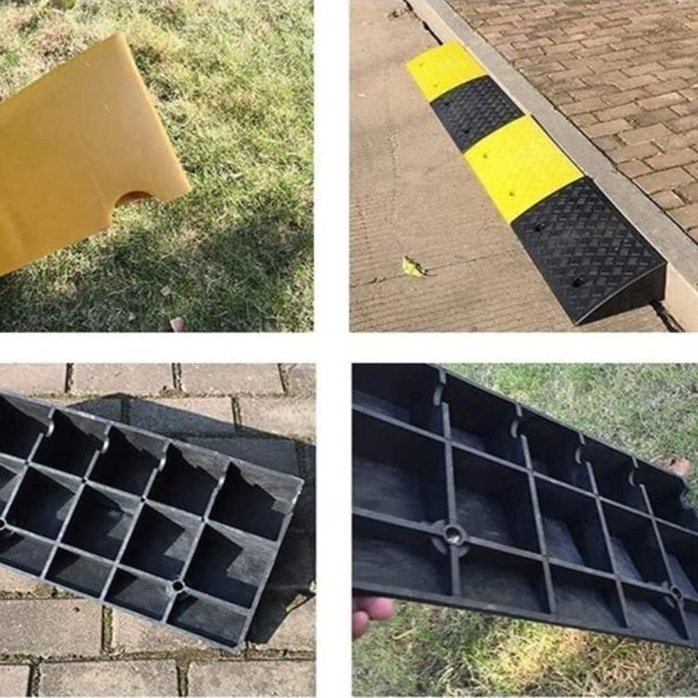 Curb Ramp Lightweight Kerb Ramps, Threshold Ramp Portable 3' - 9' High Driveway Curb Ramps, Driveway Ramp Plastic Wheelchair Ramp for Driveway (Color : Y, Size : 40cmx60cmx22cm)