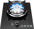 Portable Gas Stove,1 Burner Propane Stove,Tempered Glass Max 17742.4BTU with Pulse Electronic Ignition for Indoor Kitchen, Open Kitchen and Apartment (Color : Black, Size : NG)