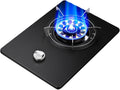 Gas Cooker 1 Burner,5.2KW Fire Ring Wok Burner with Flameout Protection,Tempered Glass Top Cooking,for Natural Gas/liquefied Petroleum Gas(NG)