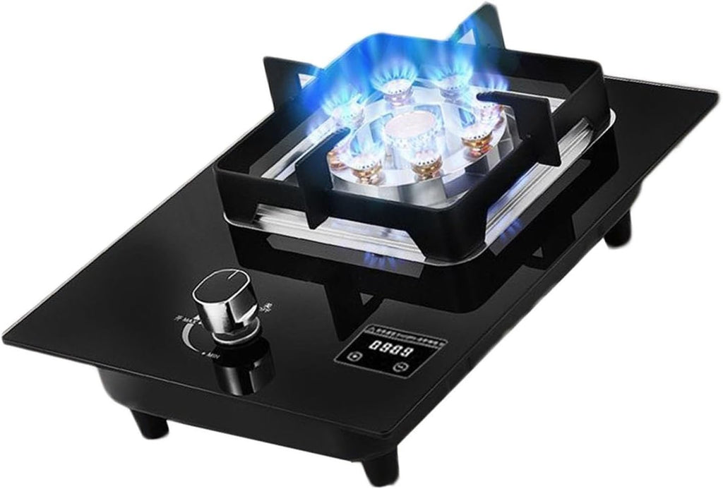 Gas Cooker,9.8kW Tabletop NG gas Stove,Single-Burner Built-in LPG cooker,for Family Restaurants Food Stalls(LPG)